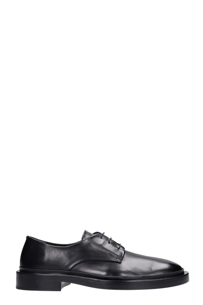 Shop Jil Sander Lace Up Shoes In Black Leather