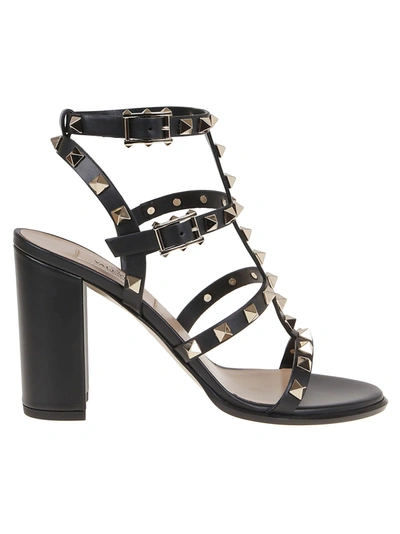 Shop Valentino Sandal Rockstud In No Nero