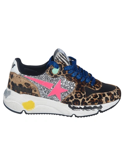 Shop Golden Goose Running Sole Sneakers In Leopardo