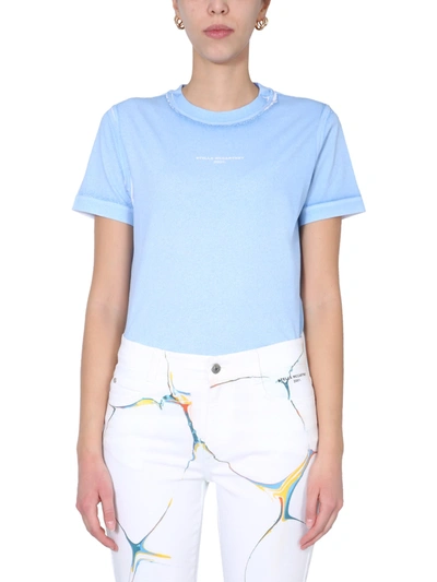 Shop Stella Mccartney Crew Neck T-shirt In Azzurro