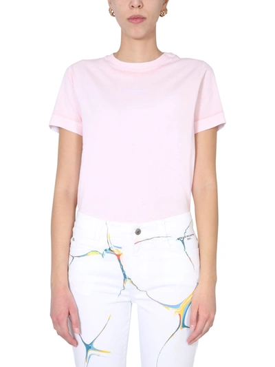 Shop Stella Mccartney Crew Neck T-shirt In Rosa