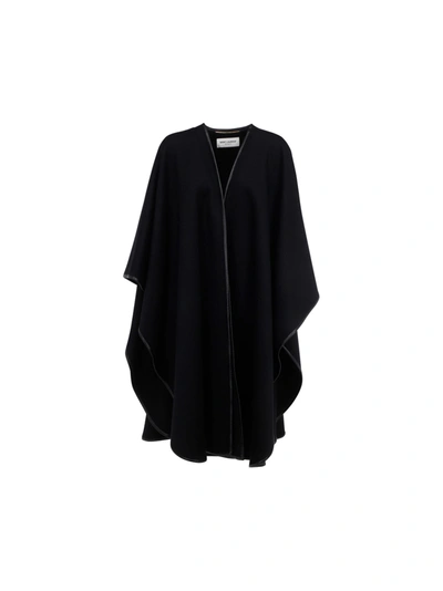 Shop Saint Laurent Cape In Black