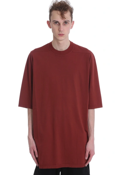 Shop Drkshdw Jumbo T-shirt In Bordeaux Cotton