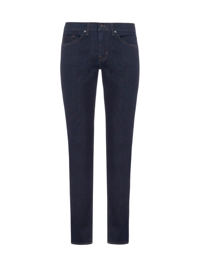 Shop 7 For All Mankind Ronnie Luxe Performance Jeans In Dark Blue