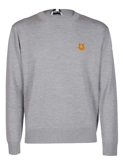 Shop Kenzo Grey Wool Sweatshirt