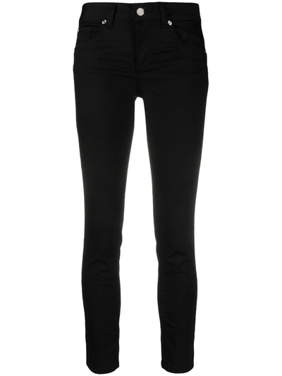 Shop Liu •jo Black Cotton Skinny Jeans