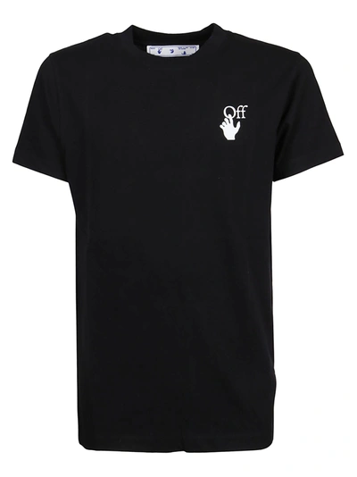 Shop Off-white T-shirt Marker Slim In Black Fuchsia