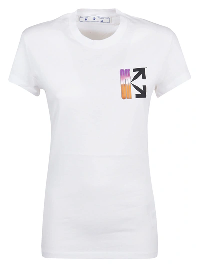 Shop Off-white T-shirt Gradient In White Multicolor