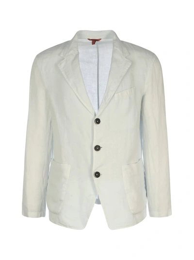 Shop Barena Venezia Single-breasted Linen Blazer In Cielo