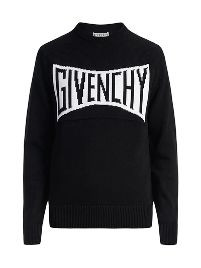 Shop Givenchy Printed Sweater In Black White
