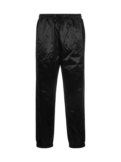 Shop Fendi Jogging Pants With Chenille Band In Gme Black