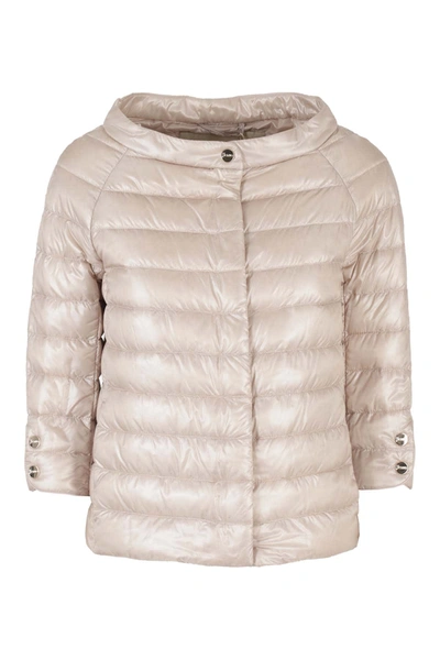 Shop Herno Down Jacket In Nude