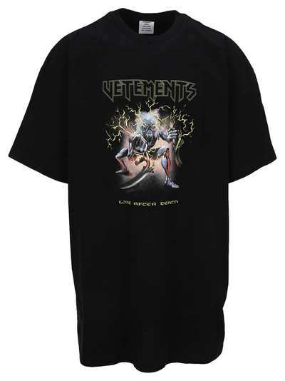 Shop Vetements Electric Logo Heavy Metal T-shirt In Black