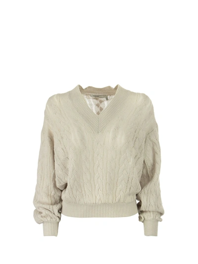 Shop Agnona Cashmere Sweater In Light Grey