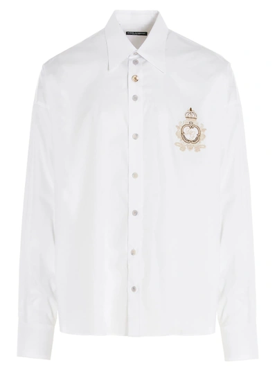 Shop Dolce & Gabbana Cuore Sacro Shirt In White