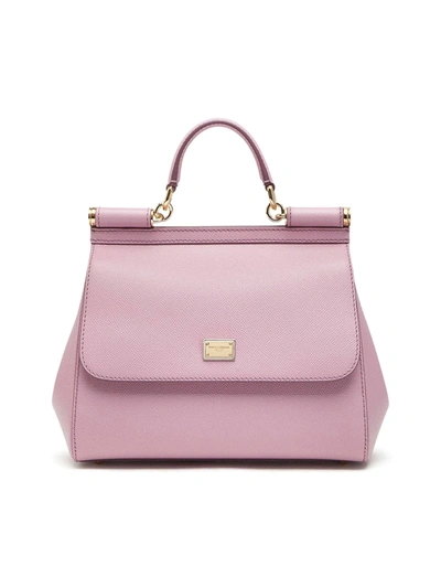 Shop Dolce & Gabbana Handbag Print Calf In Pink