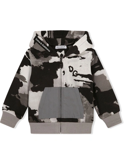 Shop Dolce & Gabbana Camouflage-print Hoodie In Neutrals