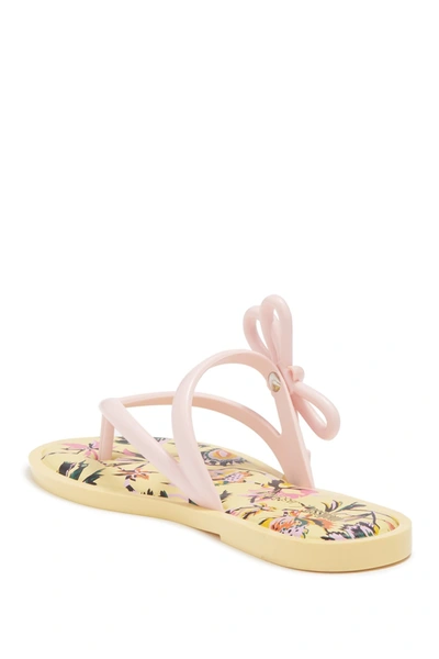 Shop Melissa Printed Flip Flop In Pink Yellow