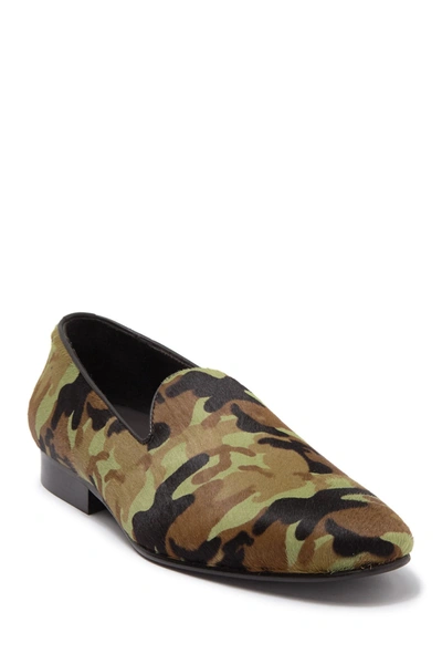 Shop Donald Pliner Premo Genuine Calf Hair Camo Smoking Slipper In Camouflage