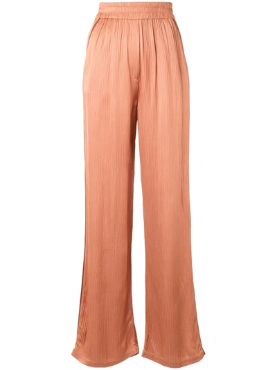 Shop Alexis High-waisted Wide-leg Trousers In Pink