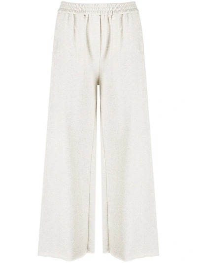 Shop 8pm Wide Leg Track Trousers In Grey
