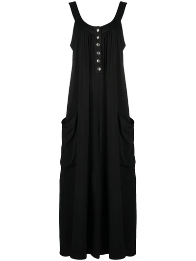 Shop 8pm U-neck Maxi Dress In Black