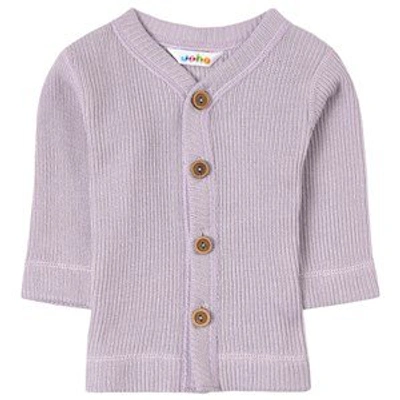 Shop Joha Lilac Knitted Cardigan In Purple