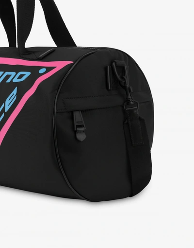 Shop Moschino Nylon Duffle Bag  Hyper Space In Black