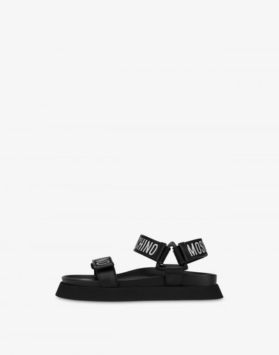 Shop Moschino Sandals 's Tape In Black