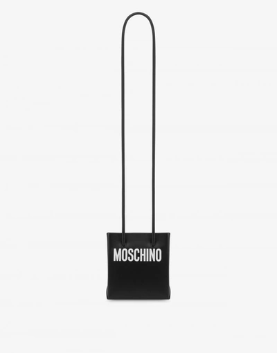 Shop Moschino Small Shoulder Shopper In Black