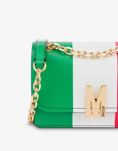 Shop Moschino Italian Slogan M Bag In Multicoloured