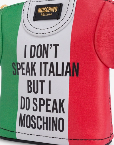 Shop Moschino Italian Slogan T-shirt Bag In Multicoloured