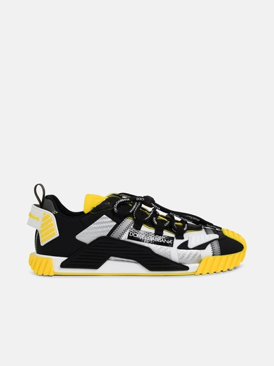 Shop Dolce & Gabbana Black And Yellow Sneakers