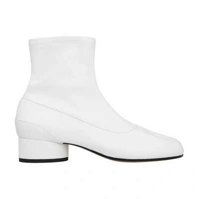 Shop Maison Margiela Tabi Strech Boots In White
