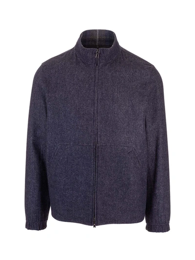 Shop Loro Piana Reversible Cashmere Jacket In Grey