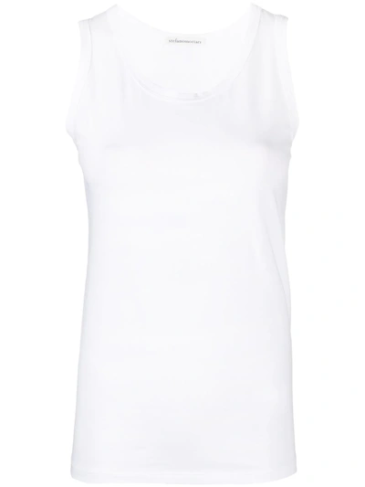 Shop Stefano Mortari Jersey Tank Top In White