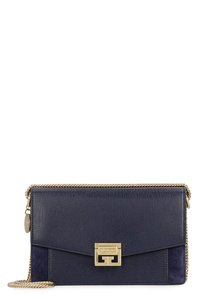 Shop Givenchy Gv3 Leather Mini-bag In Blue