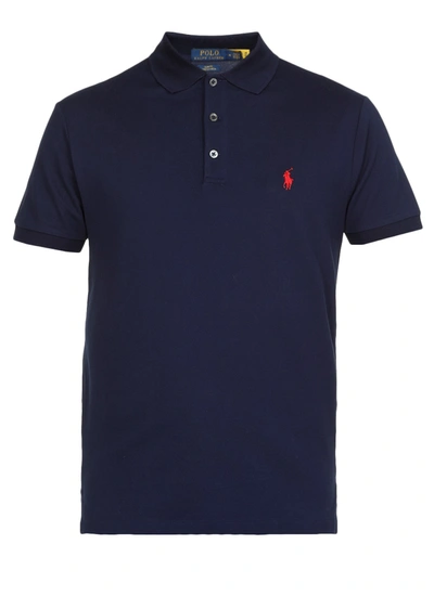 Shop Ralph Lauren Cotton Polo Shirt In French Navy