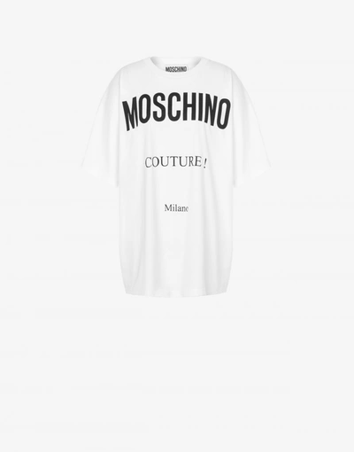 Shop Moschino Couture Jersey T-shirt In White