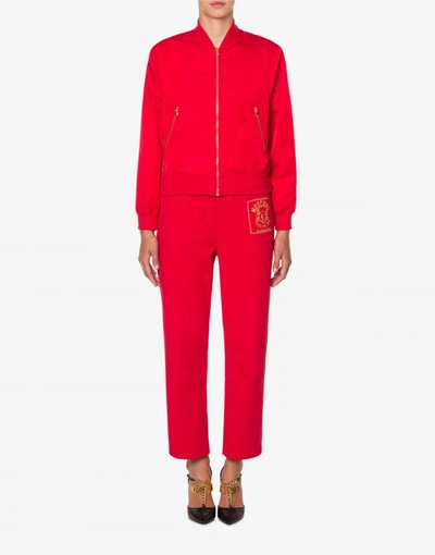 Shop Moschino Lightweight Bomber Jacket Chinese New Year In Red
