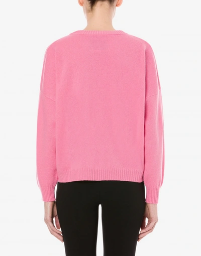 Shop Moschino Wool And Cashmere Sweater  Couture In Pink
