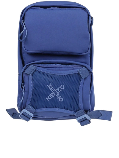 Shop Kenzo Nylon Backpack In Blue