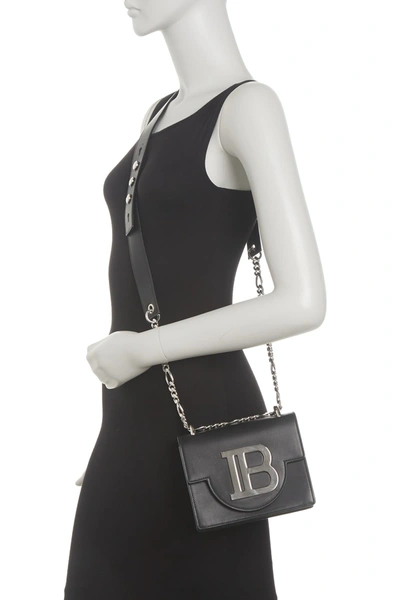 Shop Balmain Calfskin Crossbody Bag In Black