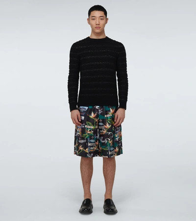 Shop Givenchy Printed Silk Shorts In Multicoloured