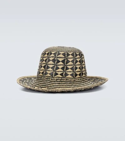 Shop Saint Laurent Maui Straw Hat In Multicoloured
