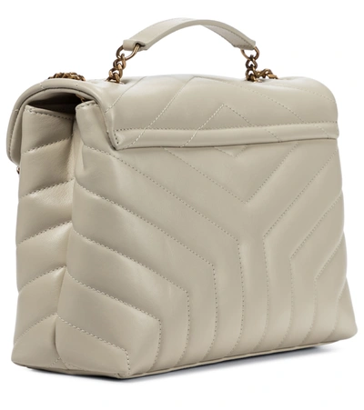Saint Laurent Loulou Small Leather Shoulder Bag In White