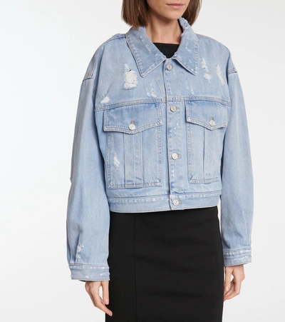 Shop Givenchy Denim Jacket In Blue