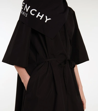 Shop Givenchy Logo Cotton Minidress In Black
