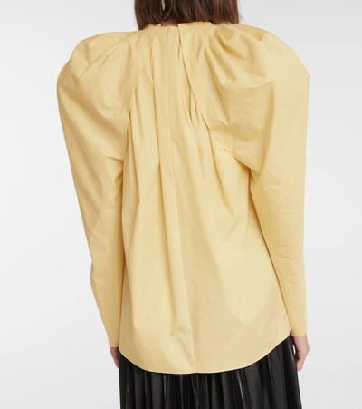 Shop Givenchy Cotton Poplin Blouse In Yellow