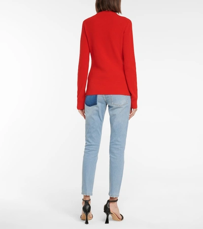 Shop Givenchy Embellished Wool-blend Sweater In Red